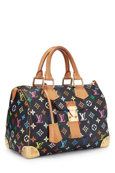 louis vuitton black multicolore speedy 30|Takashi Murakami x Louis Vuitton Black Monogram Multicolore Speedy 30 .